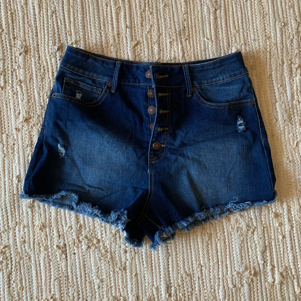 High waisted denim jeans